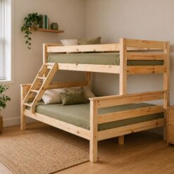 Wooden-Tri-Bunk-Bed-Single-over-Double-Sturdy-Guarantee-pine-at-5starfurniture.co.za