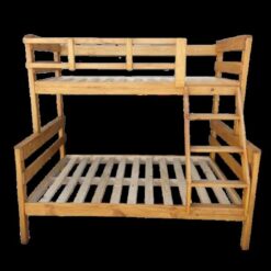 Alternative view of Wooden Tri-Bunk Bed, Single over Double, Sturdy, Locally make