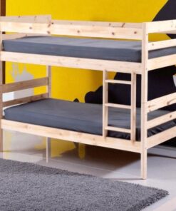 Wooden bunk bed, Unstained pine, Single bed top, single bottom - 5starfurniture.co.za