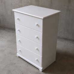 white-chest-of-drawers-four-drawers-raised-local-product- durable-at-5starfurniture.co.za