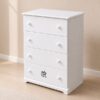 White Chest of Drawers Raised on 4 legs Local product Sturdy