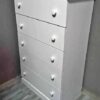White 5-Drawer Cupboard - Local made, Raised, Ready-to-use - 5starfurniture.co.za