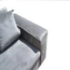Grey Velvet Couch with matching cushions - 2 Division- Steel Legs