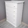 White 5-Drawer Cupboard - Local made, Raised, Ready-to-use