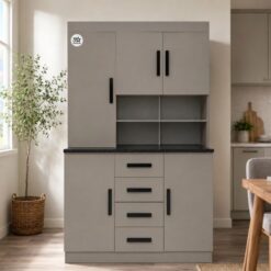 Freestanding Storage Cupboard 3 Drawers Cream Cheap