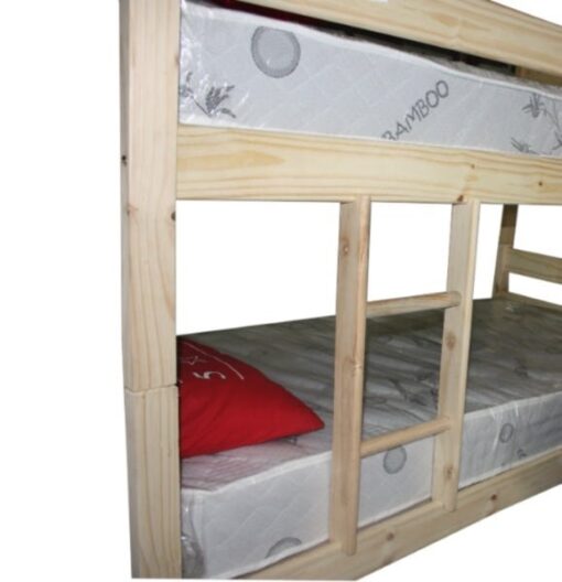 Wooden bed bunks - Oak stain - Pine - Assembled - Image 3