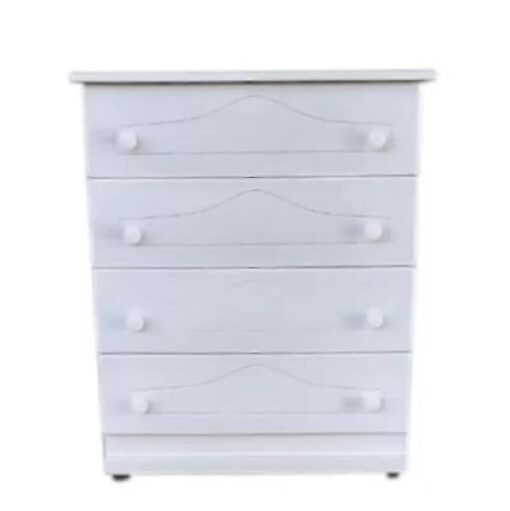 White Chest of drawers - 4 Drawers Raised Local product Durable - Image 7
