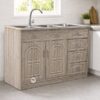 Double Sink On Cupboard Undercounter Tap included Affordable
