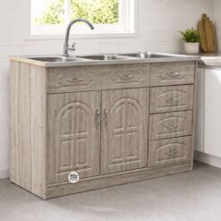 Double Sink On Cupboard Undercounter Tap included Affordable