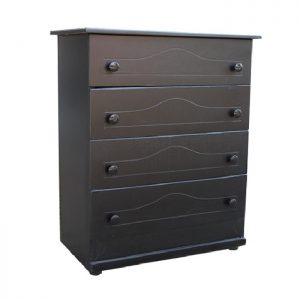 4 drawer - chest of drawer - black