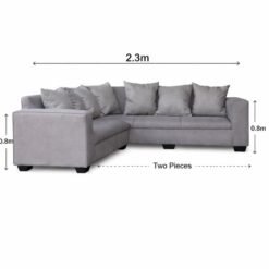 Alternative view of Light Grey Corner Sofa - Cushions included - Tapestry - Modern