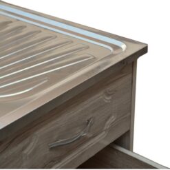 Alternative view of Sink and 2 door cabinet - Fitted Double bowl - Tap and pipes incl.