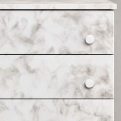 smoky-charcoal-5drawer-chest-of-drawers-raised-close up view