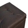 Upholstered linen/storage box in brown faux suede 1.4m x 0.6m