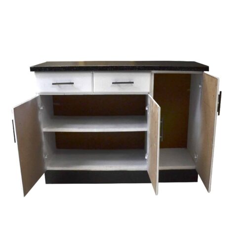 White Kitchen Cupboard - Drawers and doors - Width 1.3m - Strong - Image 3