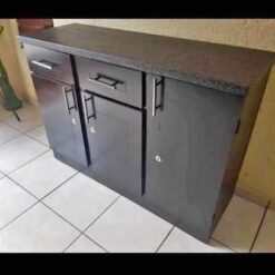 Black Storage Cupboard - Assembled - Local Made - 1.3m in Width