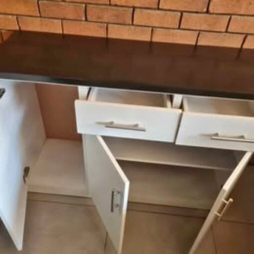 White Kitchen Cupboard - Drawers and doors - Width 1.3m - Strong - Image 4