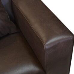 Alternative view of Corner couch in dark brown - cushions included