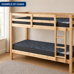 Single-bed-foam-mattress-3-year-guarantee-on-a-wooden-bunk-bed