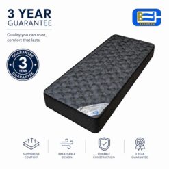Foam Mattress single-size for sale Grey Three year Guarantee-available-at-5starfurniture.co.za