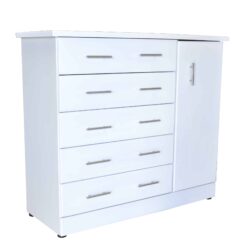 White Drawers Raised Cupboard - Hanging behind door - Local