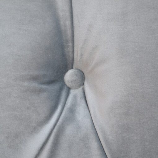 Grey Upholstered Headboard - Tufted - Velvet - Queen size - Legs - Image 5