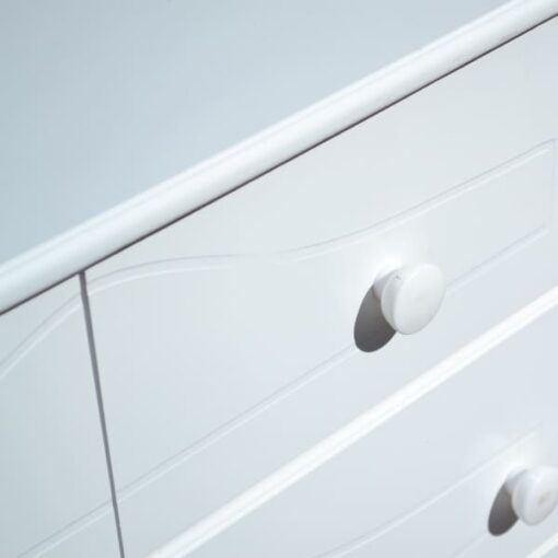 White Chest of drawers - 4 Drawers Raised Local product Durable - Image 2