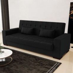 black-sleeper-sofa-double-bed-when-open-tapestry-locally-manufactured - 5starfurniture.co.za