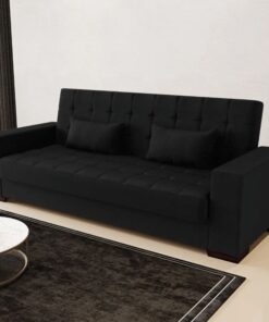 black-sleeper-sofa-double-bed-when-open-tapestry-locally-manufactured - 5starfurniture.co.za