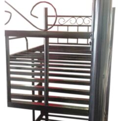 Alternative view of Steel Bunk Bed, Black, Single top and bottom, Assembled, Sturdy