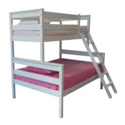 Wooden bunk bed - Tri bunk White
