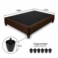 Alternative view of Sturdy Double Bed Base Raised on six black legs incl. 1370mm
