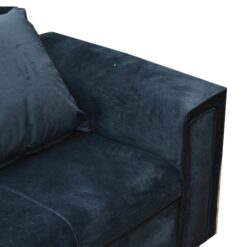 Alternative view of Black velvet couch - 3 Divisions - Cushions included