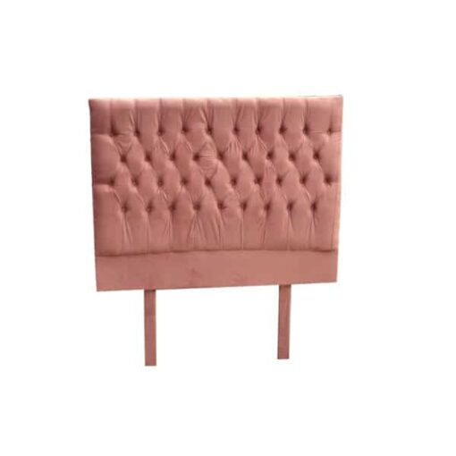 Pink Tufted Headboard - Queen size - Velvet - Legs, Freestanding - Image 5