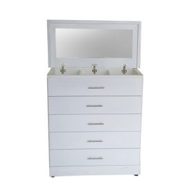 jewelry-drawer-organizer-4-drawers-storage-mirror-in-top-white-metal-rails