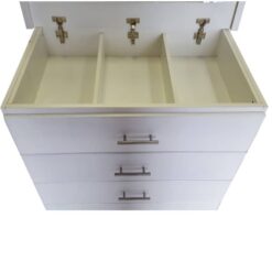 Alternative view of Jewellery Organiser Drawers Cupboard - White, Mirror, Metal tracks