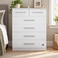 white 6-drawer chest of drawers cheap