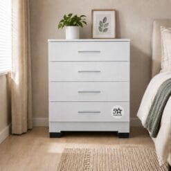 White 4-Drawer Storage Chest Ready-Made Affordable