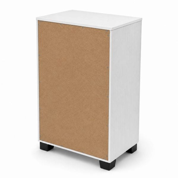 White 4-Drawer Storage Chest Ready-Made Affordable 5 White 4-Drawer Storage Chest Melamine Back view
