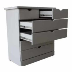 Alternative view of Modern Chest Of Drawers - No Handles - Assembled - Metal tracks