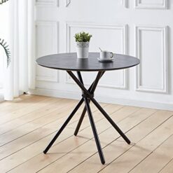 round-black-dining-table-glass-tabletop-metal-legs-modern-5-star-furniture