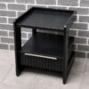Black Wooden Side Table with 1 drawer Lightweight Affordable