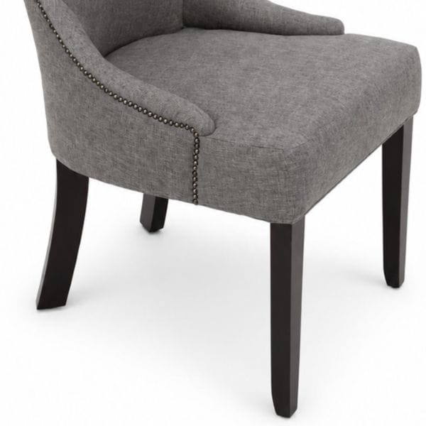 Grey Upholstered Dining Chair - Tapestry, Local, Black legs - Image 5