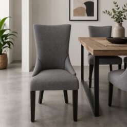 grey-upholstered-dining -chair-tapestry-local-black-legs-at-5starfurniture.co.za