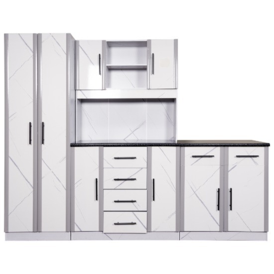 Cupboards & Counters White Gloss Kitchen Cupboards Assembled Set