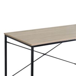 Desk With Bookshelf Brown workspace black metal structure 13 Desk With Bookshelf Brown workspace black metal structure - Image 6