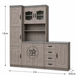 Grey Gloss 3 Piece Kitchen Cupboard Set Measurements
