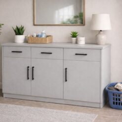 Alternative view of Lockable Cupboard Grey - 1.25m width Gloss finishing Assembled