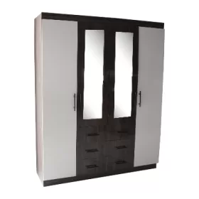 two-tone-4-door-wardrobe-glossy-1.6m-wide-assembled-5-star-furniture