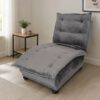 Sleeper Chair in grey velvet